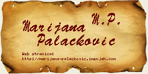Marijana Palačković vizit kartica
